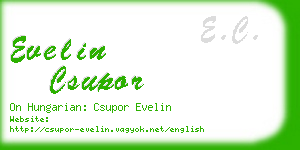 evelin csupor business card